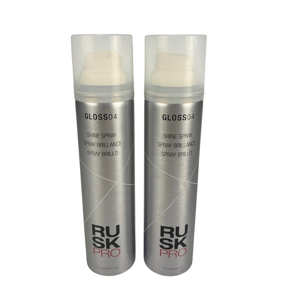 Lot of 2 Rusk Pro Gloss 04 Shine Spray 4 oz CDEPHlex Technology Hair Mist